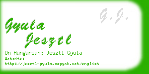 gyula jesztl business card